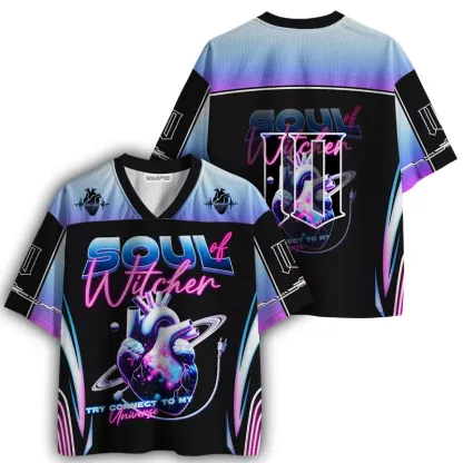 Soulisfree Cosmic Heart & Cable  Mesh Jersey