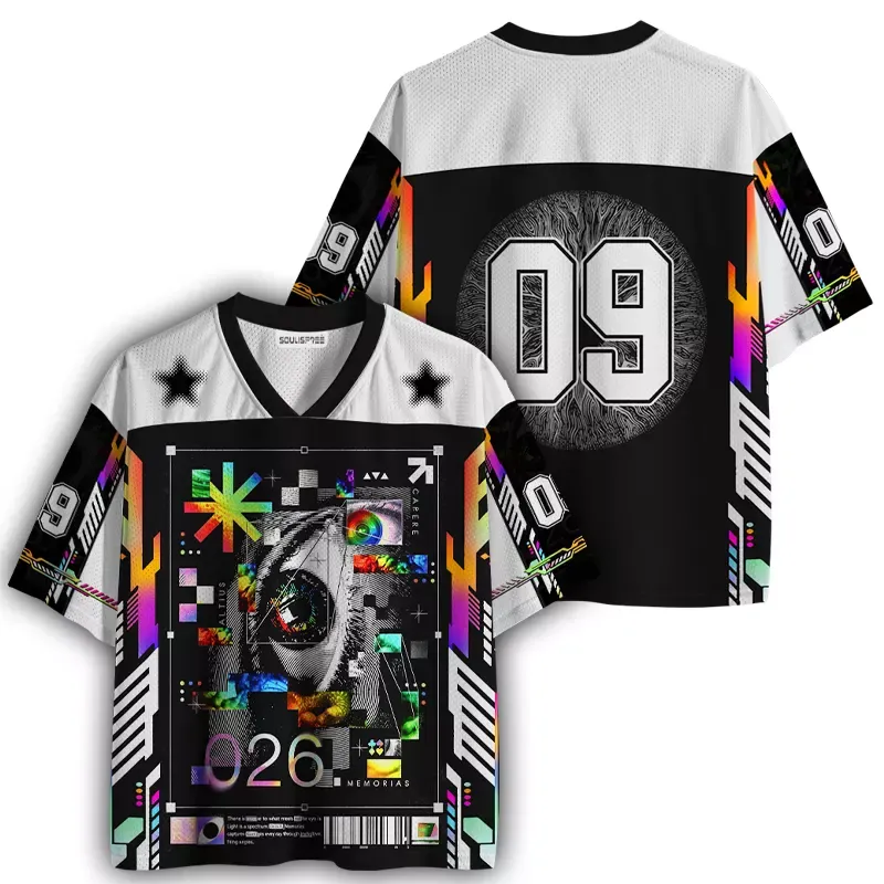Soulisfree Digital Eye Collage  Mesh Jersey