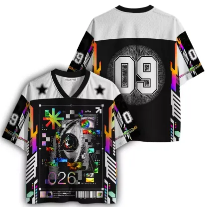 Soulisfree Digital Eye Collage  Mesh Jersey