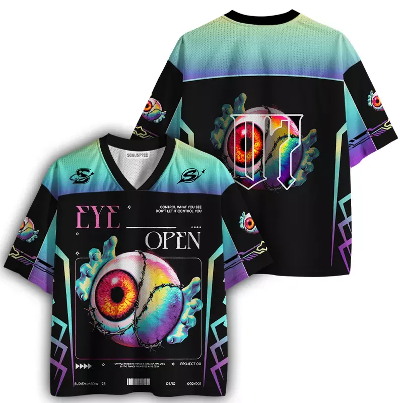 Soulisfree Surreal Eyeball Art Mesh Jersey