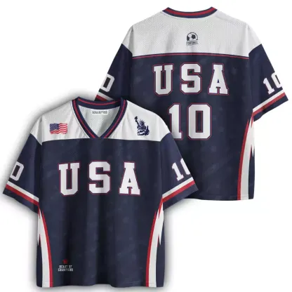 Soulisfree Retro Vintage United States Soccer Mesh Jersey