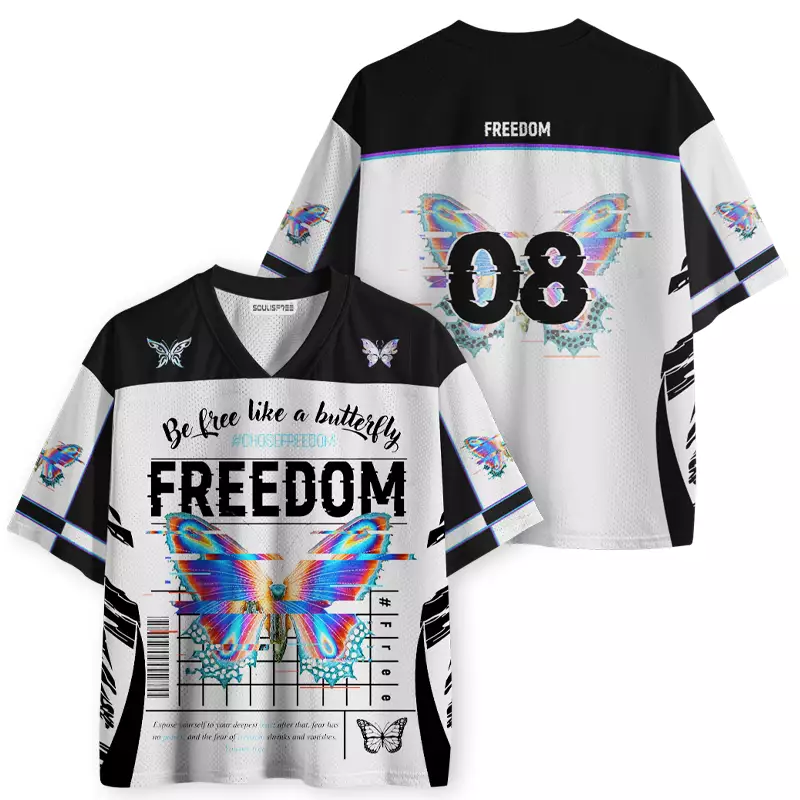 Soulisfree Be Free Like A Butterfly  Mesh Jersey