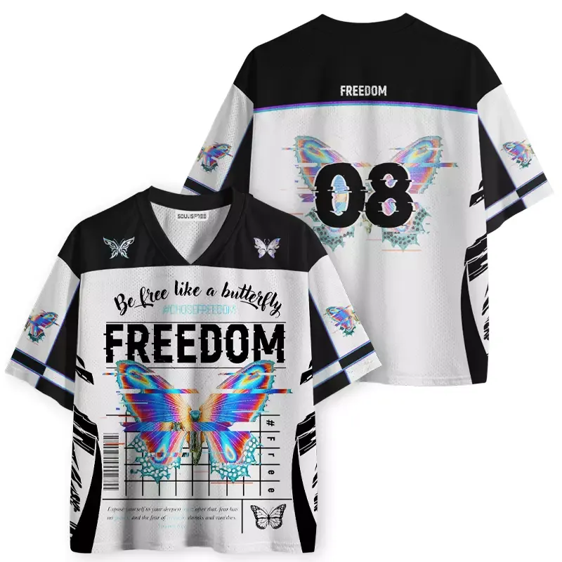 Soulisfree Be Free Like A Butterfly  Mesh Jersey