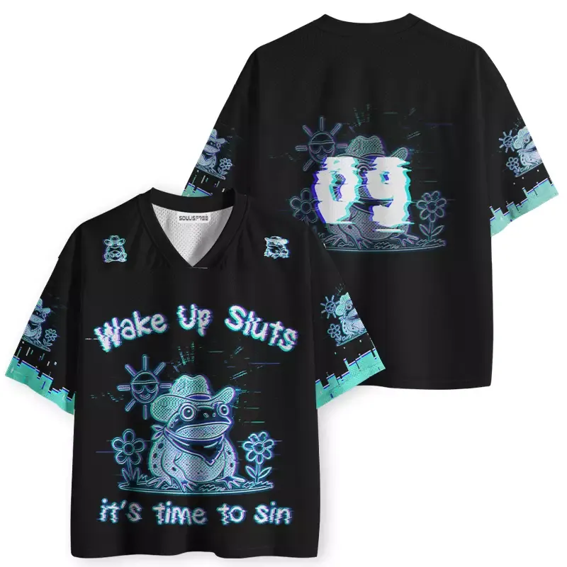 Soulisfree Wake Up Sluts It's Time To Sin Mesh Jersey