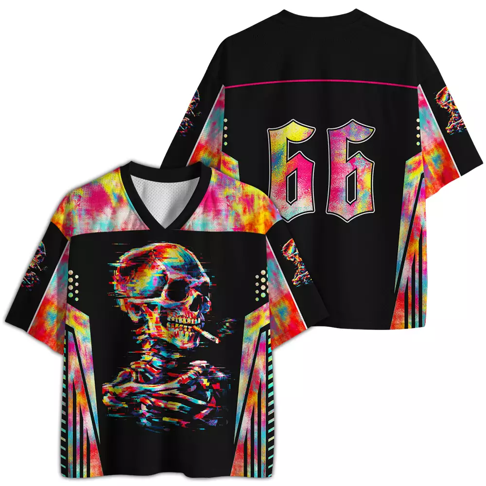 Soulisfree Van Gogh’s Smoking Skeleton Mesh Jersey 
