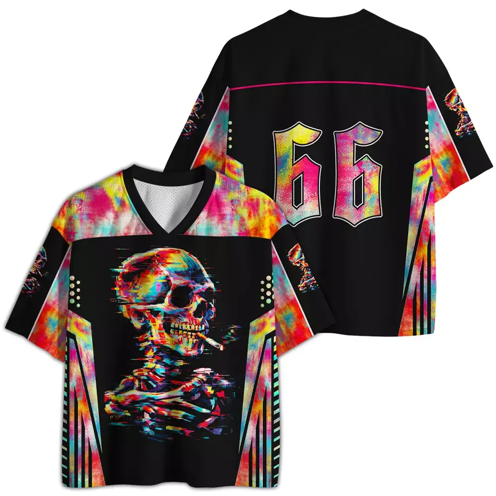 Soulisfree Van Gogh’s Smoking Skeleton Mesh Jersey 