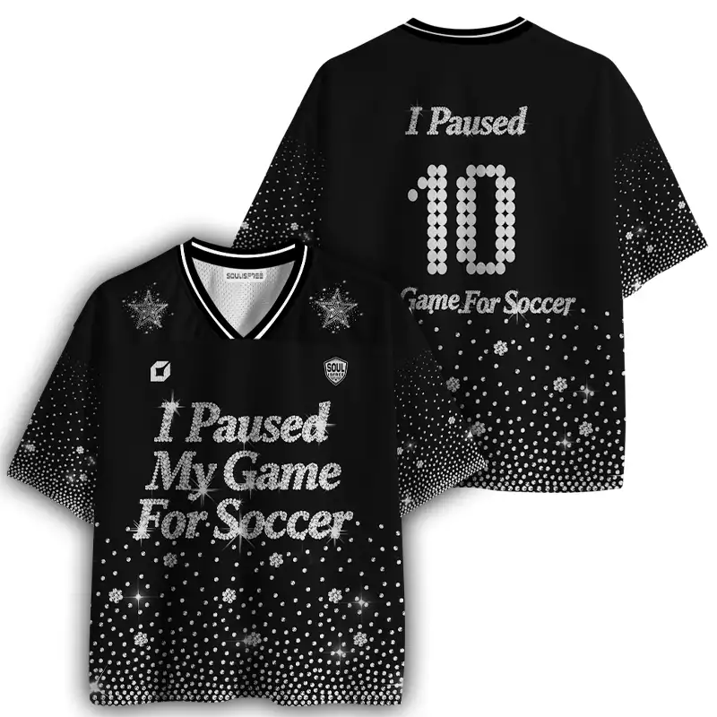 [Copy]Soulisfree I Paused My Life for Soccer Season Mesh Jersey 