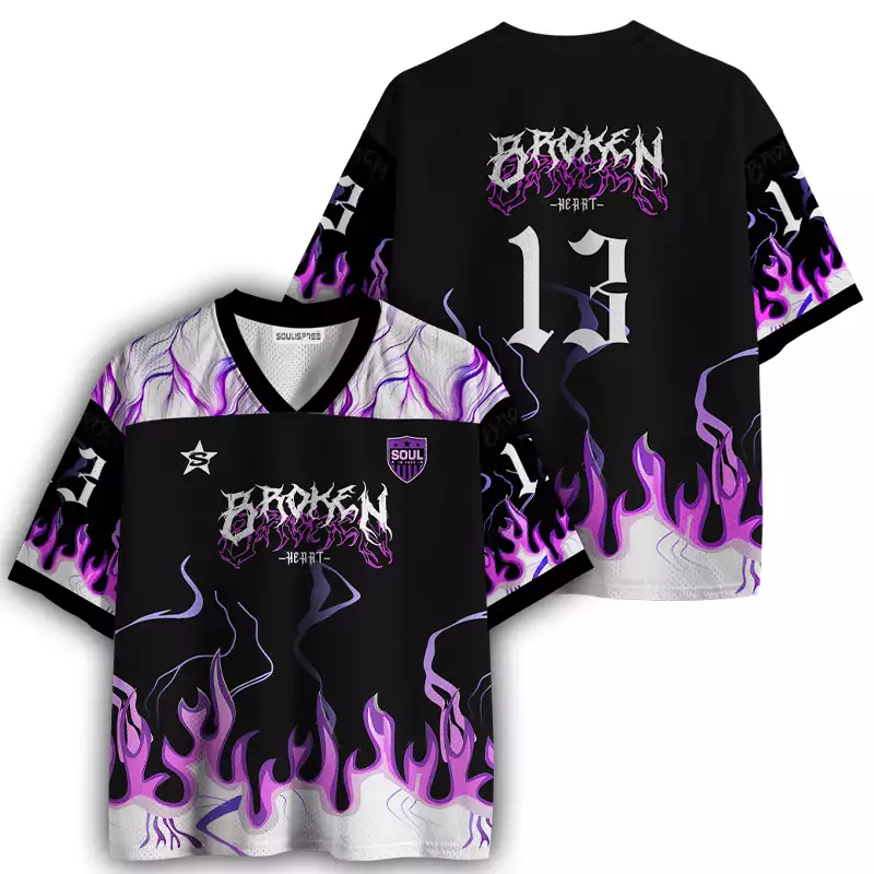 Soulisfree Broken Heart Mesh Jersey 