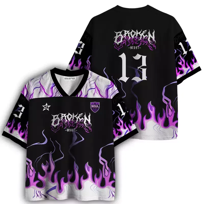 Soulisfree Broken Heart Mesh Jersey 