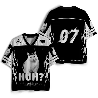 Soulisfree Huh Cat Meme Mesh Jersey