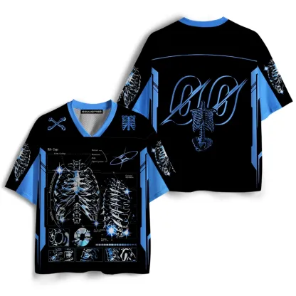 Soulisfree Digital Rib Cage Graphic Mesh Jersey