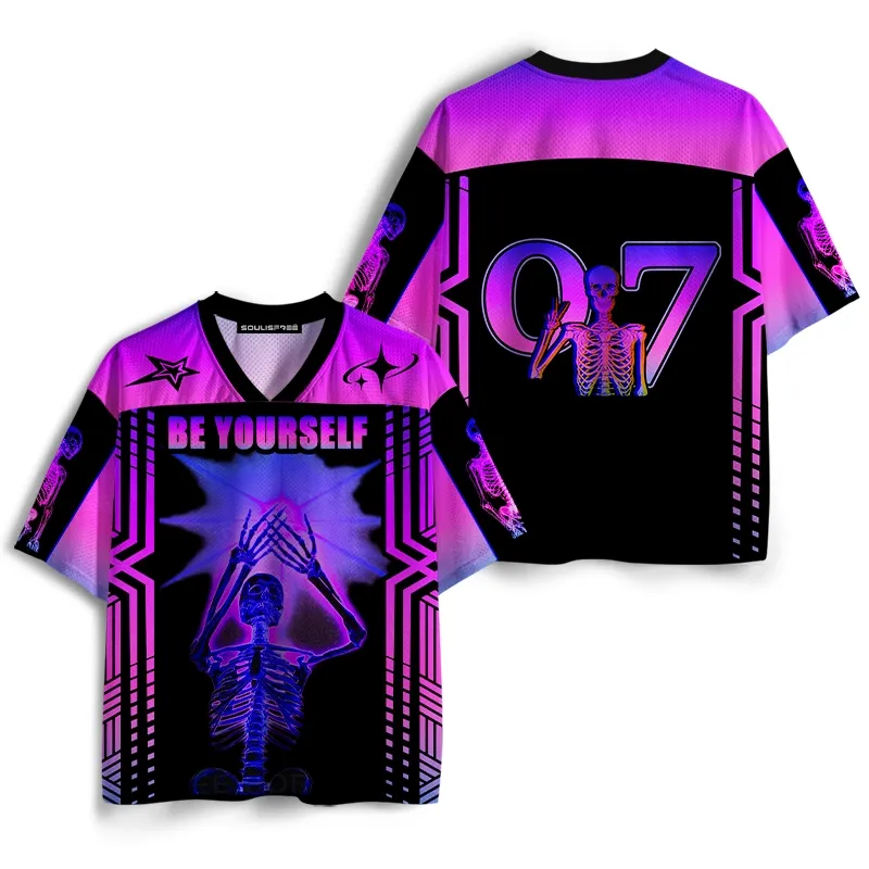 Soulisfree Rave Party Skeleton Mesh Jersey