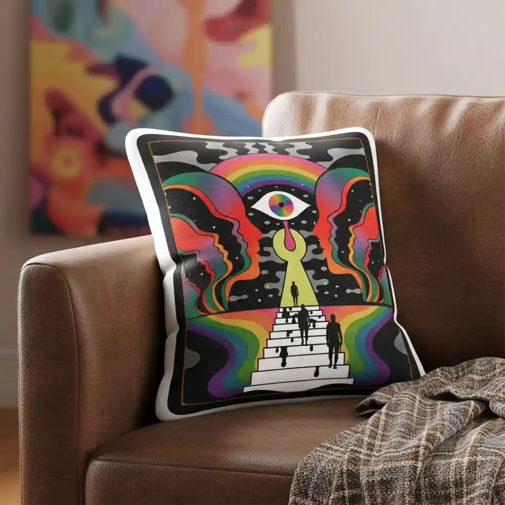 Esoteric Rainbow Mind Ascension Pillow