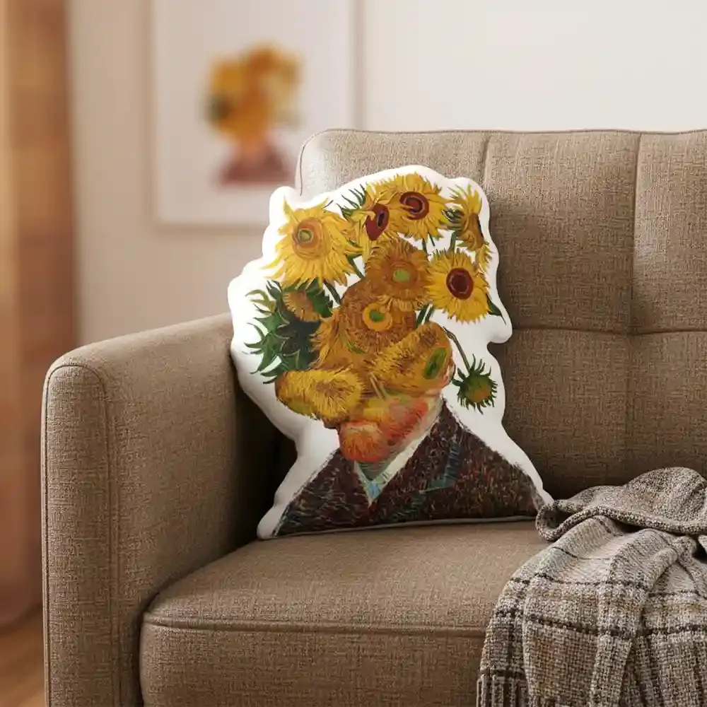 Impressionist Sunflower Pillow