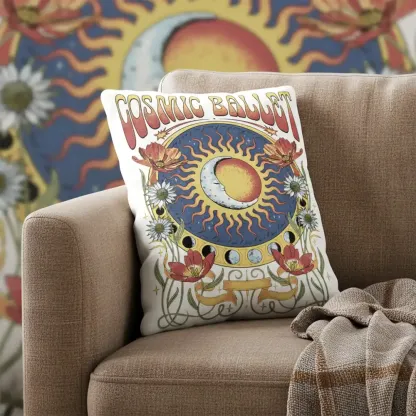 Celestial Floral Pillow