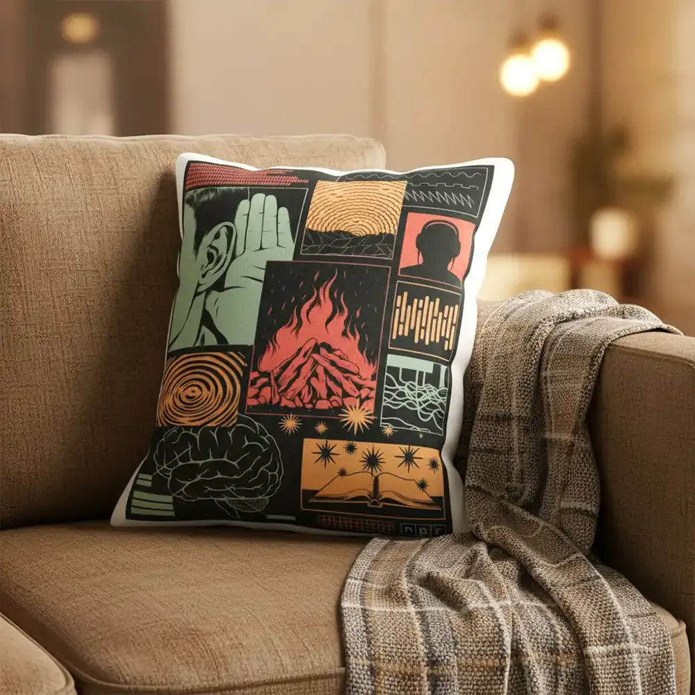 Retro Collage Pillow