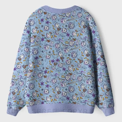 Whimsical Dice Realm Ugly Cardigan Sweaters 
