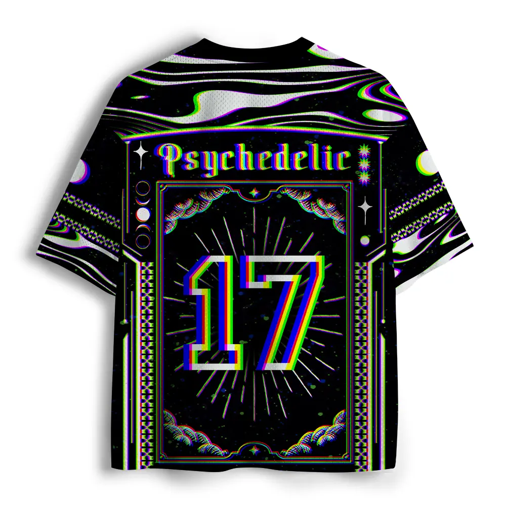 Soulisfree Digital Psy Expansion Optic Lines Illusion Mesh Jersey