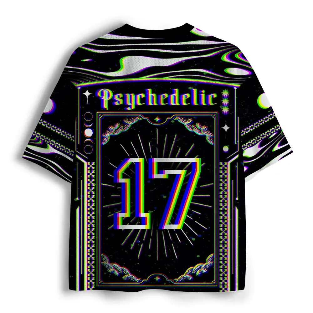 Soulisfree Digital Psy Expansion Optic Lines Illusion Mesh Jersey