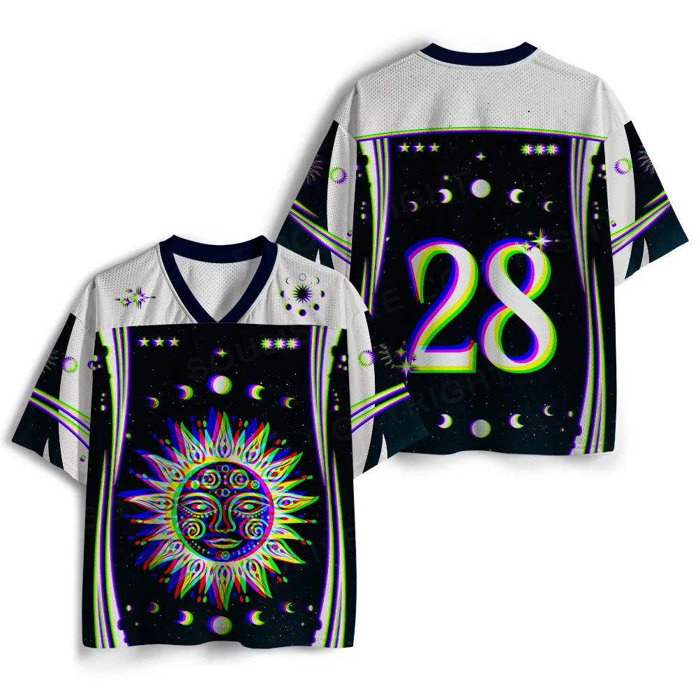 Soulisfree Solar Lunar Harmony Optic Lines Illusion Mesh Jersey