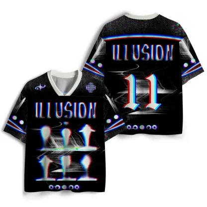 Soulisfree Celestial Cycle of Light Optic Lines Illusion Mesh Jersey