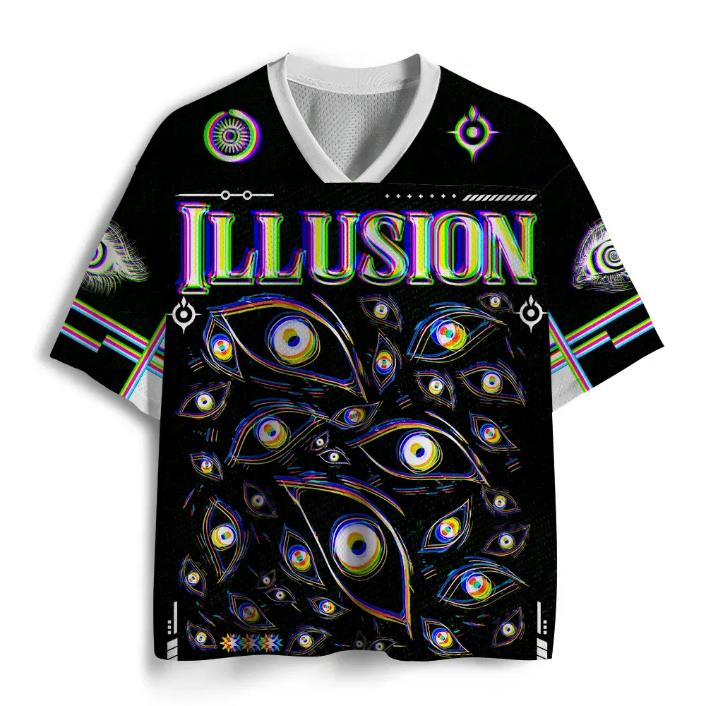Optic Lines Illusion | Soulisfree Artistic Optical 3D Effect T‑Shirts & Mesh Jerseys