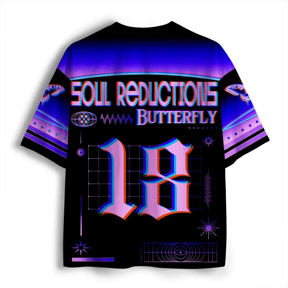 Soulisfree Soft Cosmos of Harmony Optic Lines Illusion Mesh Jersey