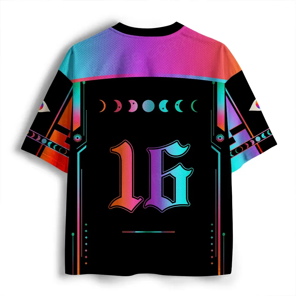 Soulisfree Light of the Living Planet Optic Lines Illusion Mesh Jersey