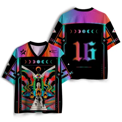 Soulisfree Light of the Living Planet Optic Lines Illusion Mesh Jersey