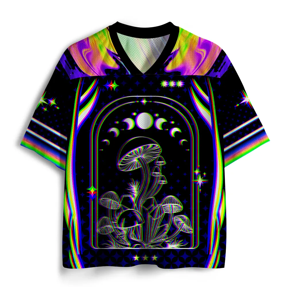 Soulisfree Mushroom Goddess Optic Lines Illusion Mesh Jersey