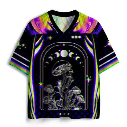 Soulisfree Mushroom Goddess Optic Lines Illusion Mesh Jersey