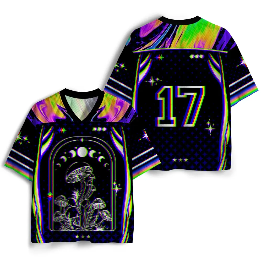 Soulisfree Mushroom Goddess Optic Lines Illusion Mesh Jersey