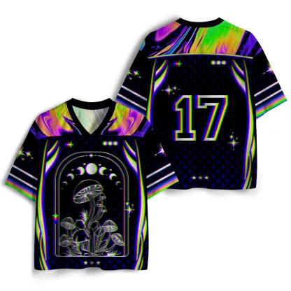 Soulisfree Mushroom Goddess Optic Lines Illusion Mesh Jersey