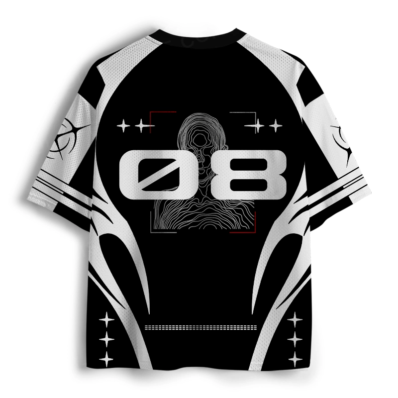 Soulisfree DIGITAL GRASP Wireframe Globe Mesh Jersey