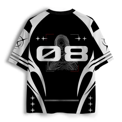 Soulisfree DIGITAL GRASP Wireframe Globe Mesh Jersey