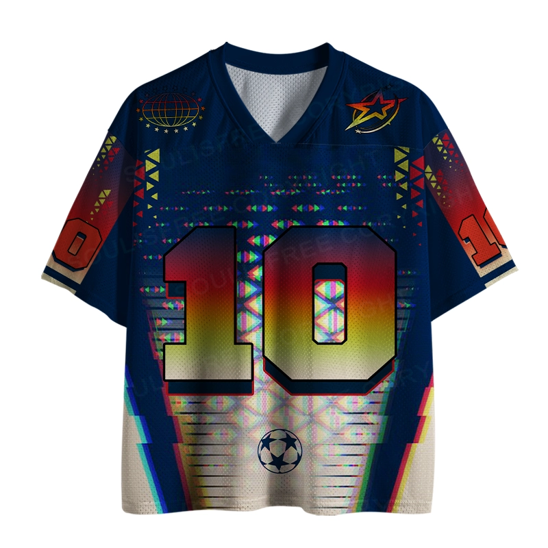 Soulisfree Midnight Digital Pitch Illusion Mesh Jersey