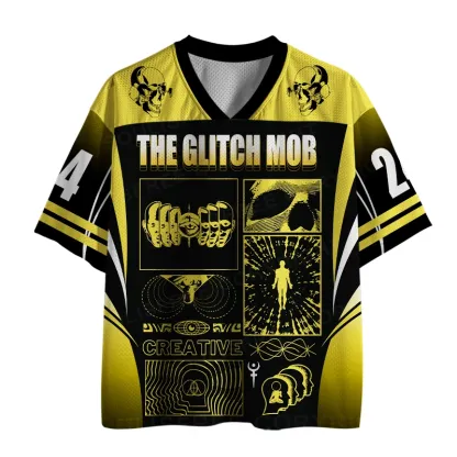 Soulisfree THE GLITCH MOB Creative Displacement Illusion Mesh Jersey