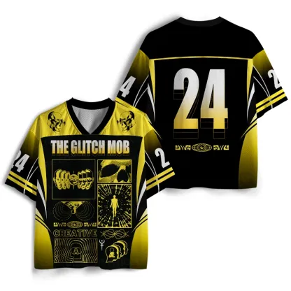 Soulisfree THE GLITCH MOB Creative Displacement Illusion Mesh Jersey