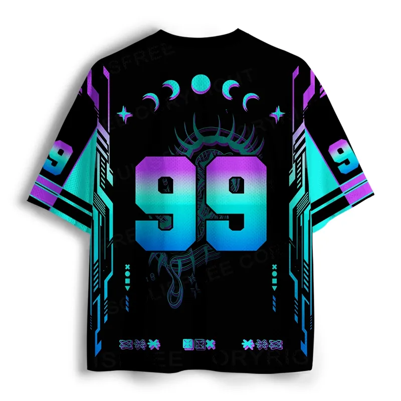 Soulisfree Cyber Goddess Moon Phase Illusion Mesh Jersey