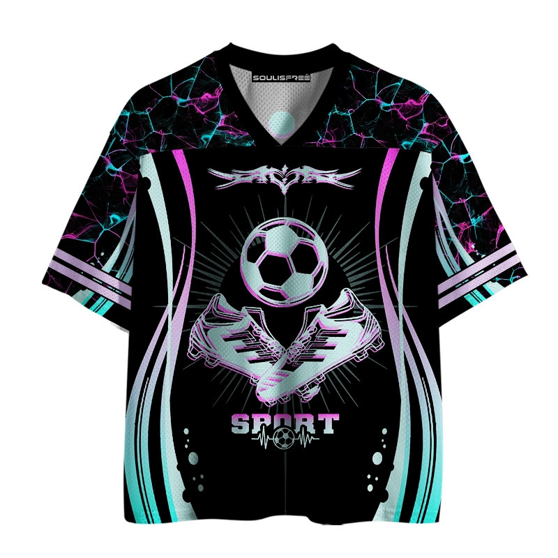 Soulisfree Soccer Boot Heart Beat Illusion Mesh Jersey