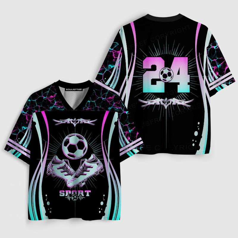 Soulisfree Soccer Boot Heart Beat Illusion Mesh Jersey