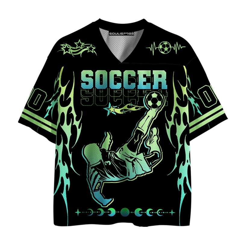 Soulisfree Bicycle Kick Electric Flare Illusion Mesh Jersey