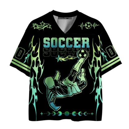 Soulisfree Bicycle Kick Electric Flare Illusion Mesh Jersey