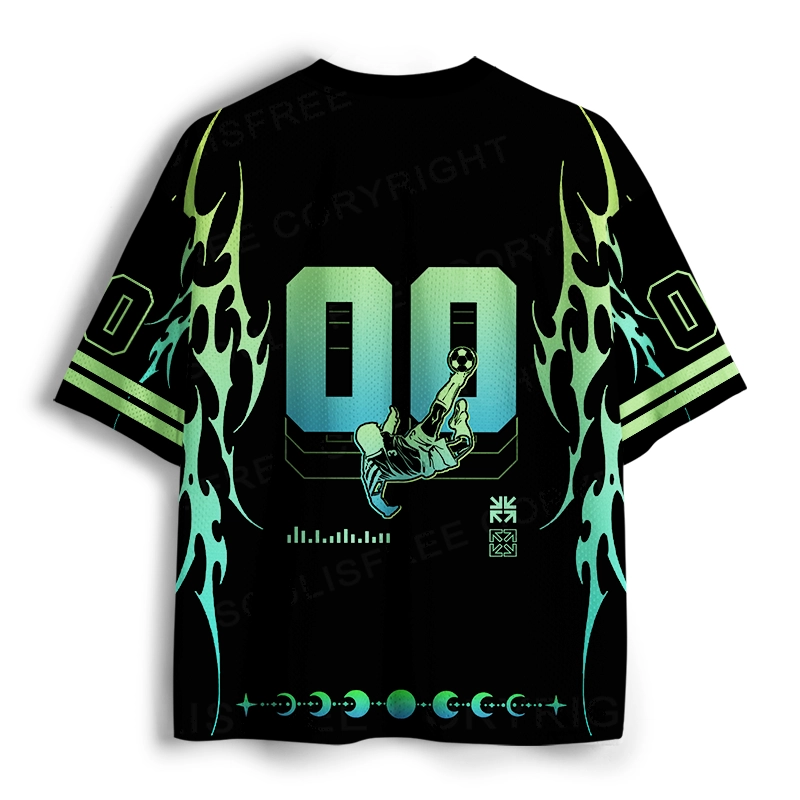 Soulisfree Bicycle Kick Electric Flare Illusion Mesh Jersey