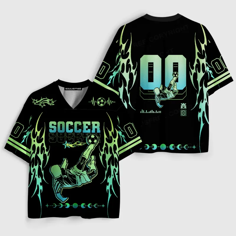 Soulisfree Bicycle Kick Electric Flare Illusion Mesh Jersey