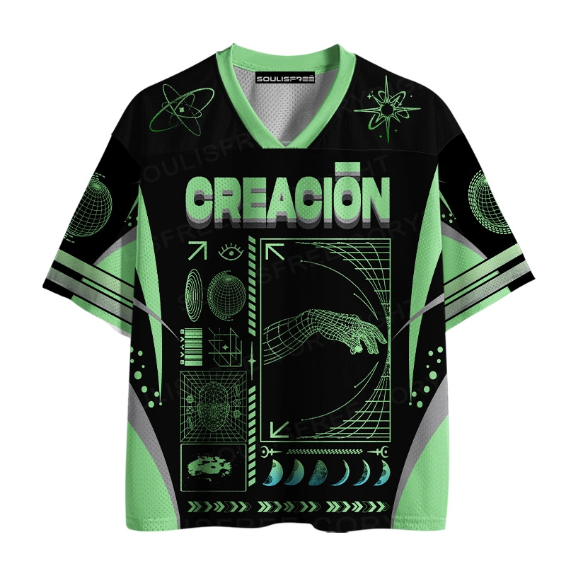 Soulisfree Creation Hand Wireframe Mesh Jersey