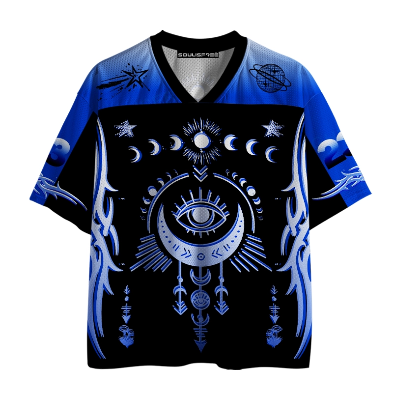 Soulisfree Lunar Eye Tribal Flame Illusion Mesh Jersey 