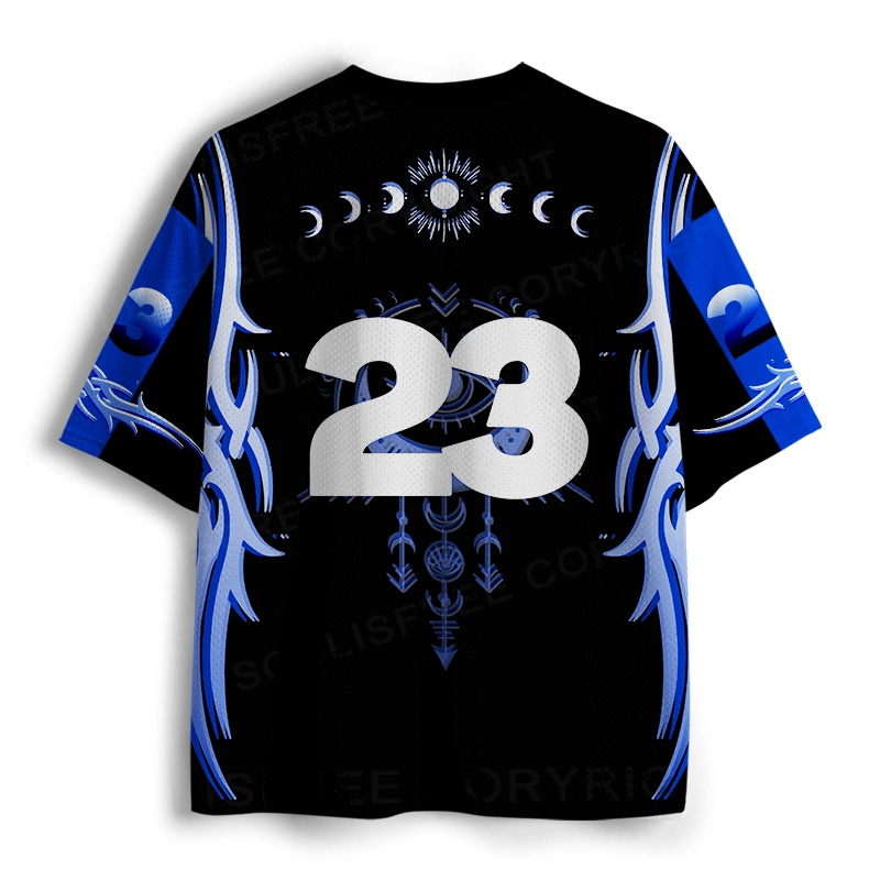 Soulisfree Lunar Eye Tribal Flame Illusion Mesh Jersey 