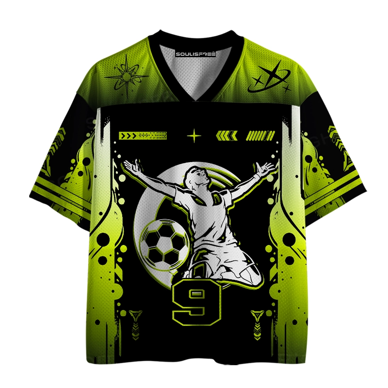 Soulisfree Soccer Star Victory Pose Illusion Mesh Jersey 