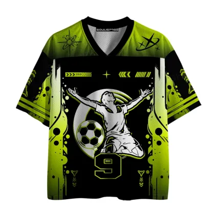 Soulisfree Soccer Star Victory Pose Illusion Mesh Jersey 